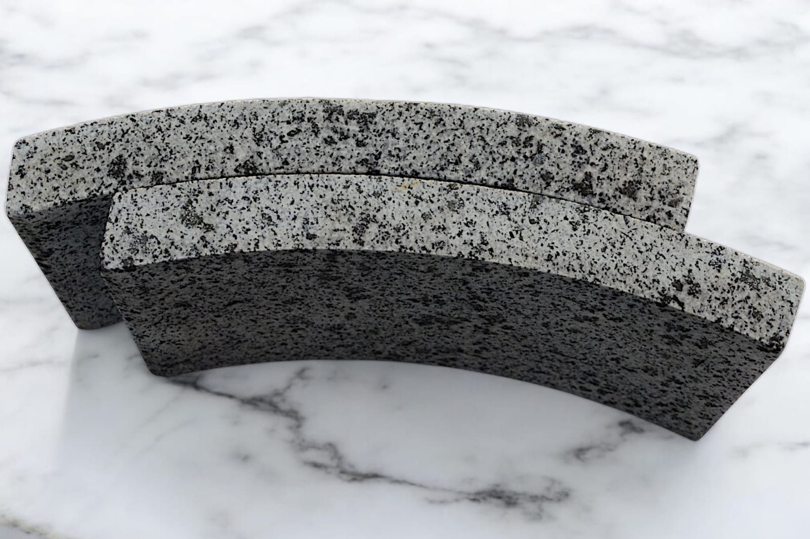 Curved granite elements